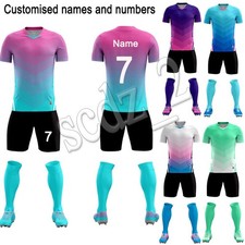 Personalized Football Kids Boys Girls kit Shirt Training Set Birthday Gift