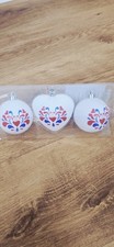 Ikea Vinter Scandinavian Folk Art Set Of 3 Baubles Christmas Tree