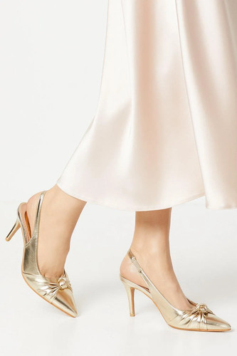 Wallis womens court heel gold - womens,