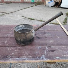 Antique Cast Iron Izons & Co long handled 6 Pint Gypsy fire Cooking Pot