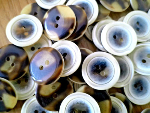 25mm buttons tortoise - 25mm,