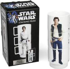 Star Wars Stackable Coffee Mugs 3 Set Han Solo Skywalker Stormtrooper Gift