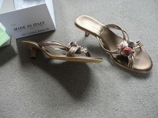 LOVELY ITALIAN LADIES SANDALS  6 UK 39 EU SORRENTO BRONZE  £55 PRICE LABEL 1.5"