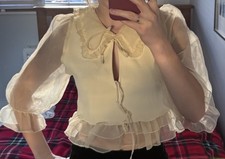 Zara Cream Yellow Blouse With