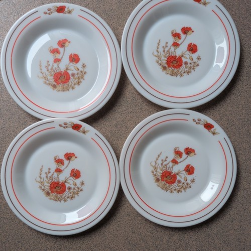 Arc acropal poppies side plate - poppies,