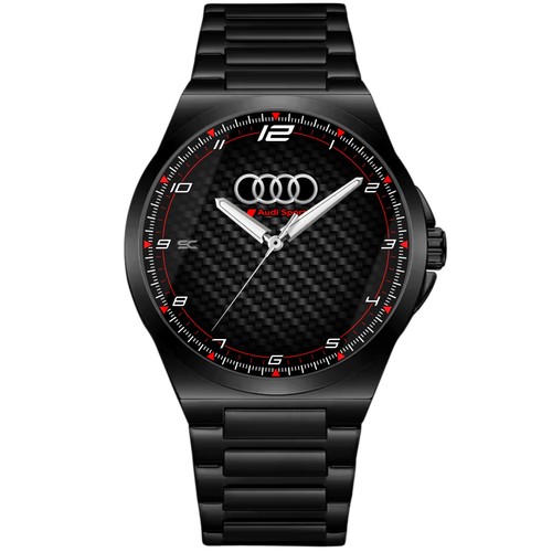 Black steel wrist watch fan - steel,
