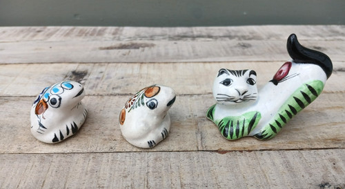 Vintage mexican ceramic frog - vintage,