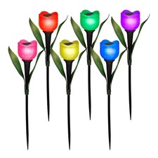 LED 6 Garden Flower Tulip