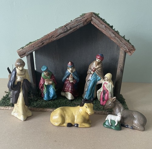 Vintage boxed nativity - nativity, set