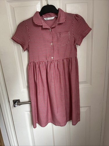 Girls red gingham - red,