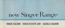 Singer Range 1962-63 UK Market