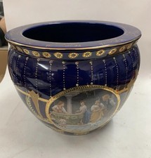 Antique Art Art Nouveau  China Made Limoges Style Cache Pot Vase Reproduction