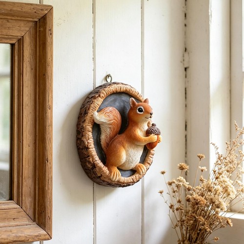 Hand painted squirrel - hand, statue