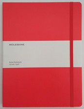 Moleskine, Red, RULED Notebook, 19.3 cm x 25.3 cm, Hard Cover, Seal Removed