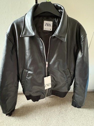 Zara leather jacket - zara, l