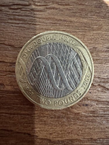 2003 two pound coin dna - coin, double