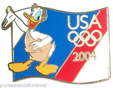 Disney Pin: WDW/DLR Starter Lanyard Set - Olympic Games 2004: Donald Duck 