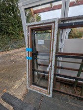 Golden Oak Flush UPVC Window 625 x 1530