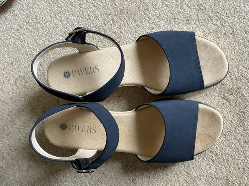 Pavers navy sandals - pavers, size