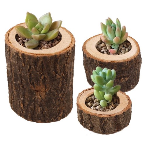 3pcs set natural stump - natural, votive