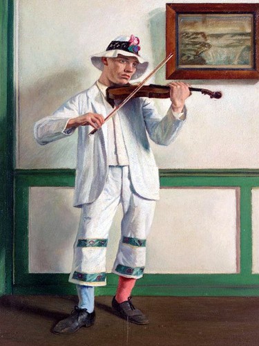 Morris dancer from bampton - dancer,