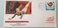 Egypt 1988 Olympics Gymnastics Vault Stamps First Day Cover