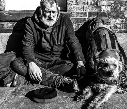 Photo 6x4 homeless man - 6x4,