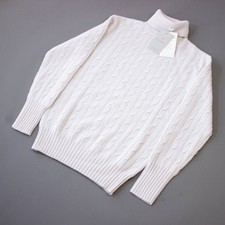 N Peal Classic Cable Roll Neck