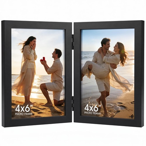 Double photo frame 4x6 - double, hinged