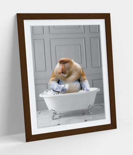 Probiscus monkey bath panel - probiscus, in