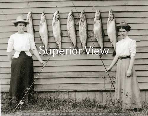 Old time fishing ladies - fishing,