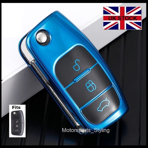 Blue remote key fob - key, cover