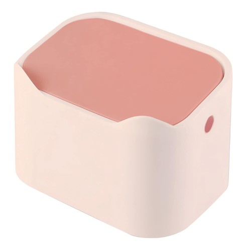 Desk bin trash can - with, lid