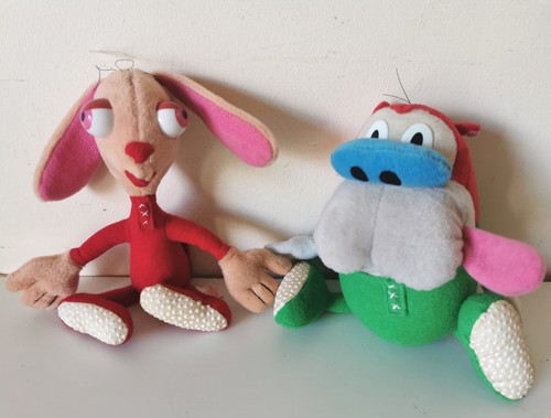 Rare ren stimpy bean plush - &,