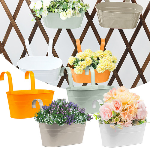 8pcs oval metal plant flower - 4/8pcs,