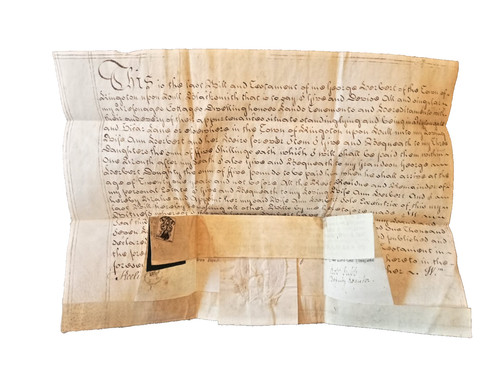 Georgian vellum probate will - georgian,