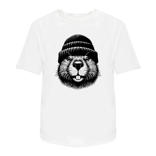 Beaver wearing beanie - wearing,