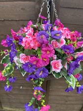 Artificial Hanging Basket Faux