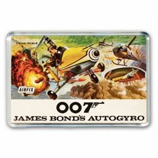 AIRFIX BOX ART JAMES BOND'S AUTOGYRO- YOU ONLY LIVE TWICE - JUMBO FRIDGE MAGNET