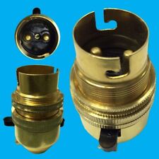 2x Brass Bayonet Socket BC B22