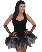 Black White Tutu Skirt 5 Layer Sparkle Halloween Party 80s Fancy Dress Plus Size