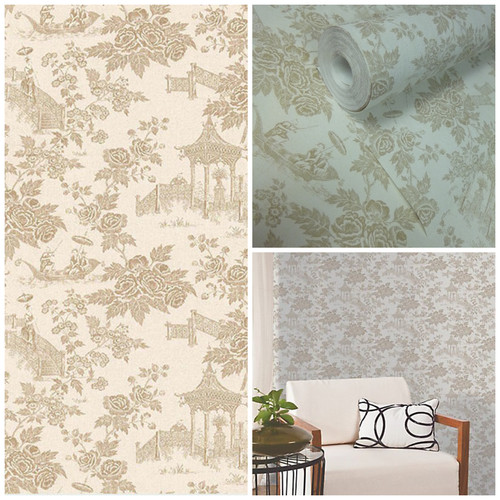 French chinoiserie wallpaper - chinoiserie,