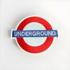 New London Underground Tube logo Iron on Sew on Embroidered Patch 6cmx7.5cm