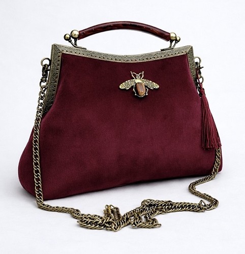Burgundy evening bag