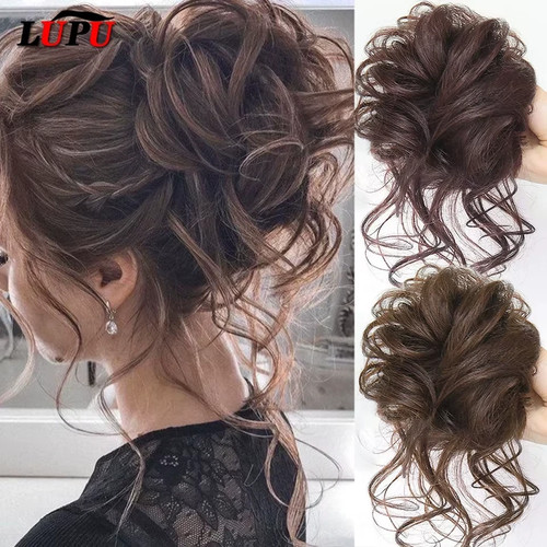Messy bun hair piece - hair,