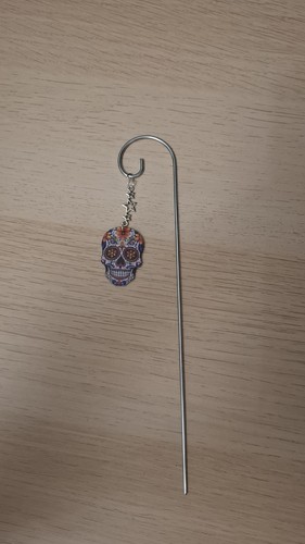 Sugar skull acrylic - skull, plant