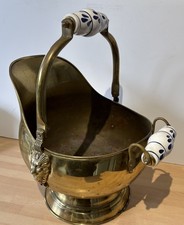 Vintage Brass Coal Bucket