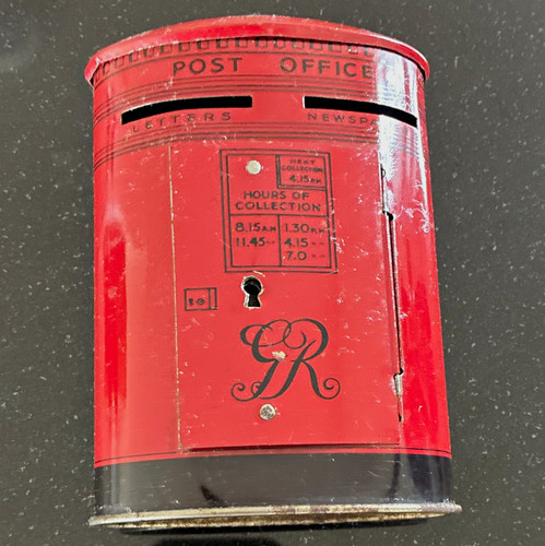 Post office red tin - red, box