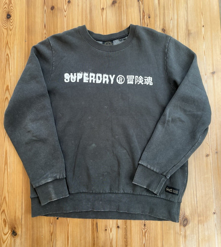 Superdry grey logo - superdry, crew