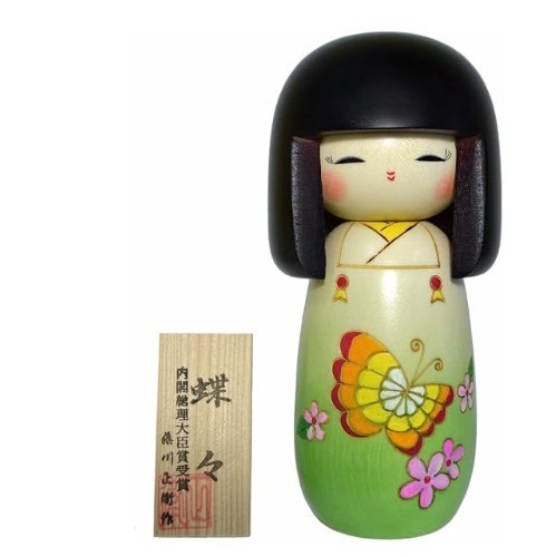 Kokeshi wooden doll - doll, butterfly